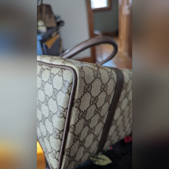 Gucci GG Canvas Web Sherry line Boston Bag - Picture 12 of 15